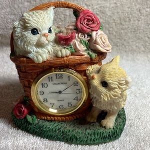 Collections decorative accent cat clock